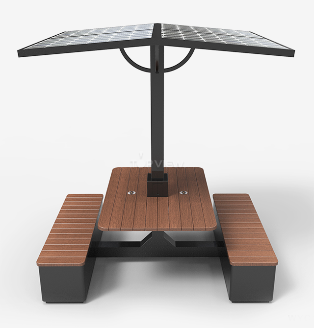 Solar Integrated table and chair